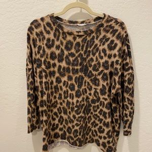 Zara Leopard Top